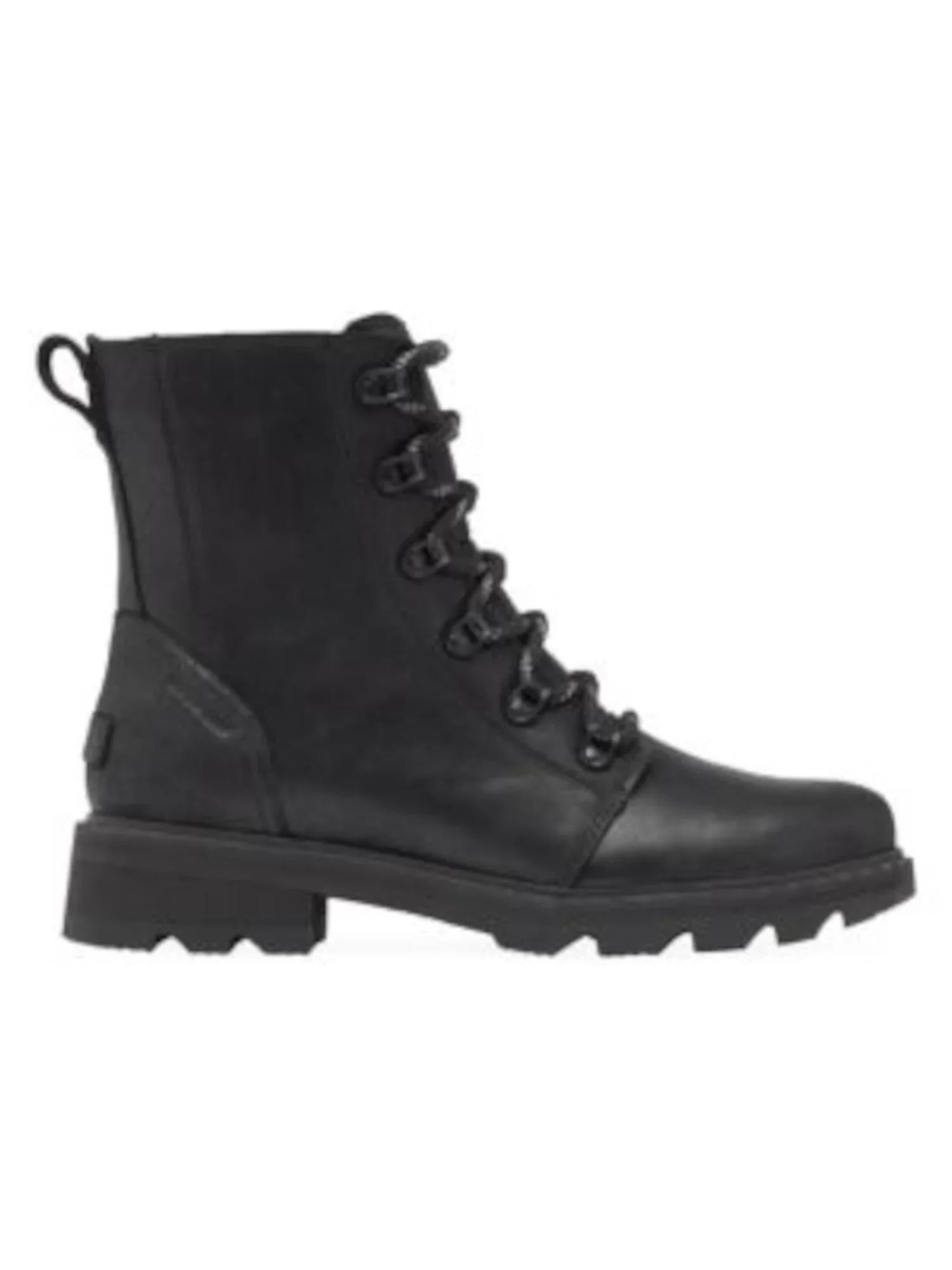 Lennox Leather Womens Round Name Padded At Waterproof SOREL Heel Boots Black Toe Lace-Up Combat 5
