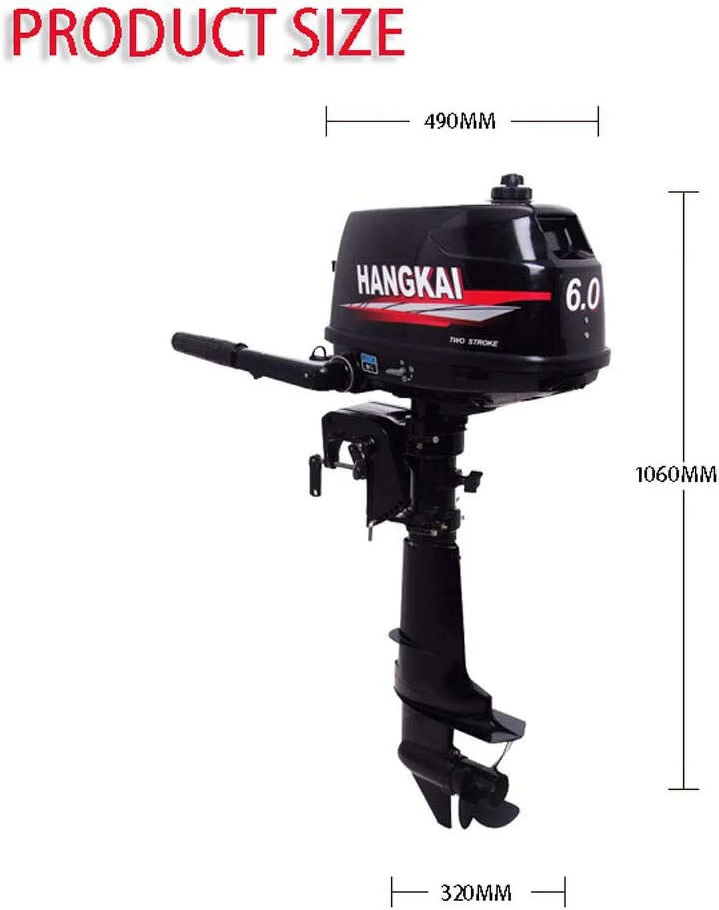 CDI Tiller Fishing 6 Outboard System Marine Water HP Motor MONIPA Shaft Inflatable Boat Engine Cooling 2-Stroke
