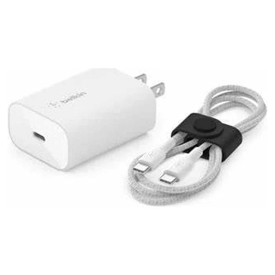 PPS Charge Cable Belkin with PD (25W) Charger Strap Wall and Boost C-C Braided USB-C