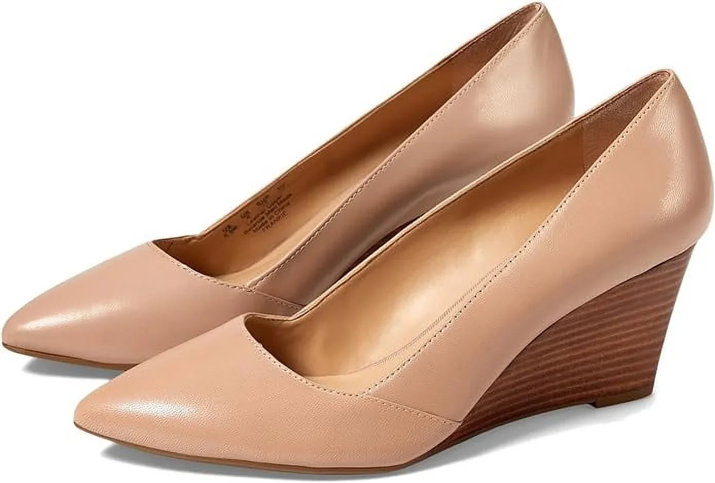 Toe Frankie Wedge US Womens Sarto Ballet M Leather, 11 Beige Pointed Pump Franco