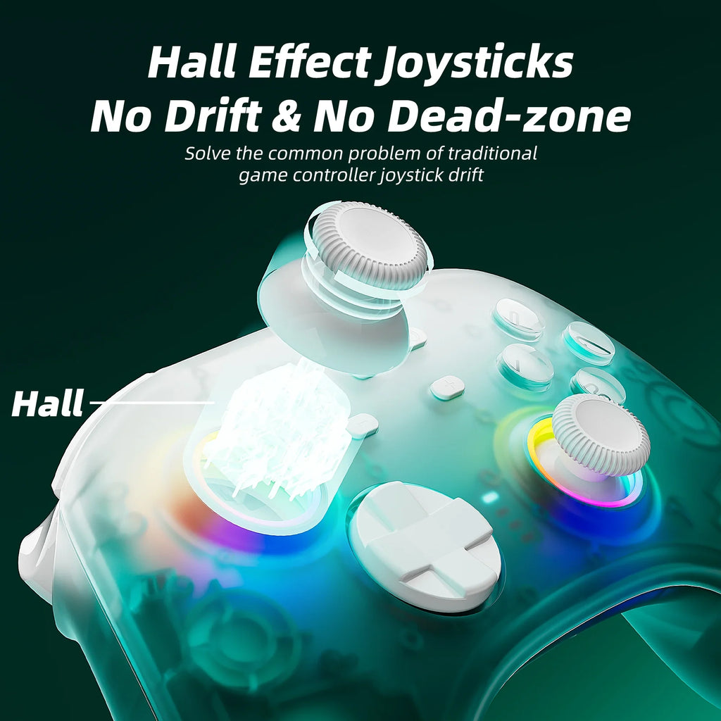 Pro Effect Joysticks with Party Hall Mario Switch/PC/IOS/Android/Steam Nintendo Triggers and Green Controller Upgraded Game Disc for Switch Super &