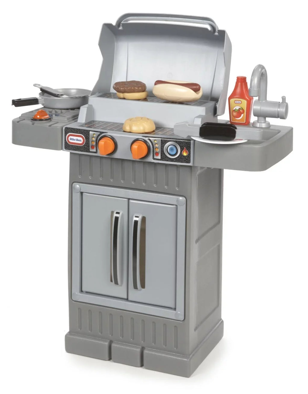 Cook Play Pretend For Toddlers Toys Grow BBQ Grill Little Tikes Boys Kids Playset, 4+ 2 8-Piece Girls 3 Ages Kitchen Gray, 'n