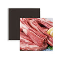 Texture Meat Rib Raw Fridge Food Memento Ceracs Keepsake Square Magnet Chop