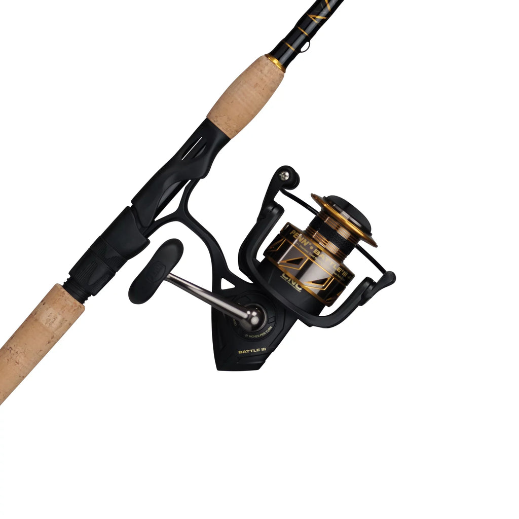 PENN 7’ Fishing Reel Spinning Rod Combo Battle and III