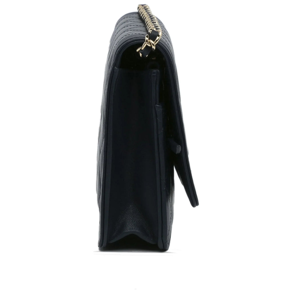 (Good) Lambskin Pre-Owned Leather Crossbody Wallet On Blue Bag Unisex Authenticated Chanel Boy Chain