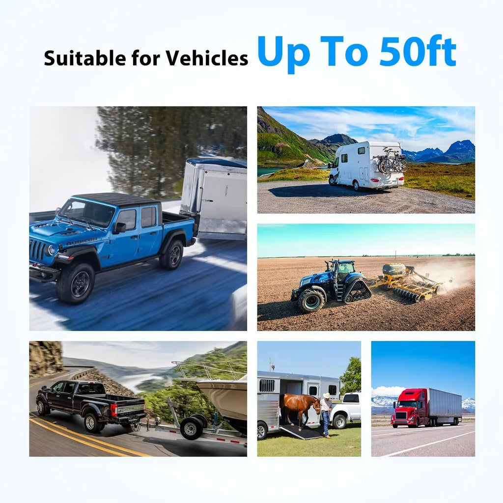 Camera Up 2 Systems, Solar Camera RV Reverse Back Monitor Wireless Channel 7" Trailer Rear Camera Auto-Vox Campervans, Backup for View