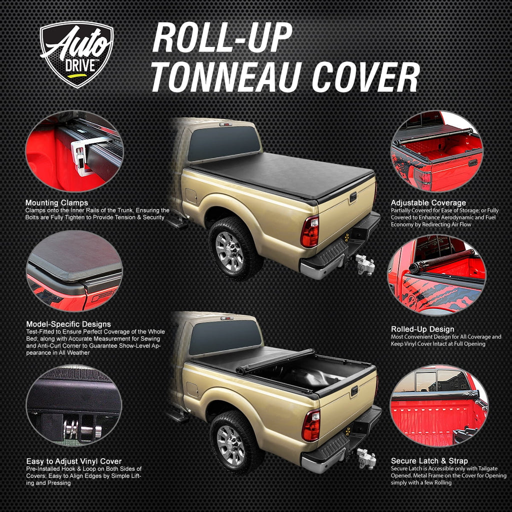Tonneau Colorado Auto up Chevy 04-12 Bed Roll Bed GMC Fits Soft 6Ft Truck Canyon Drive Cover /