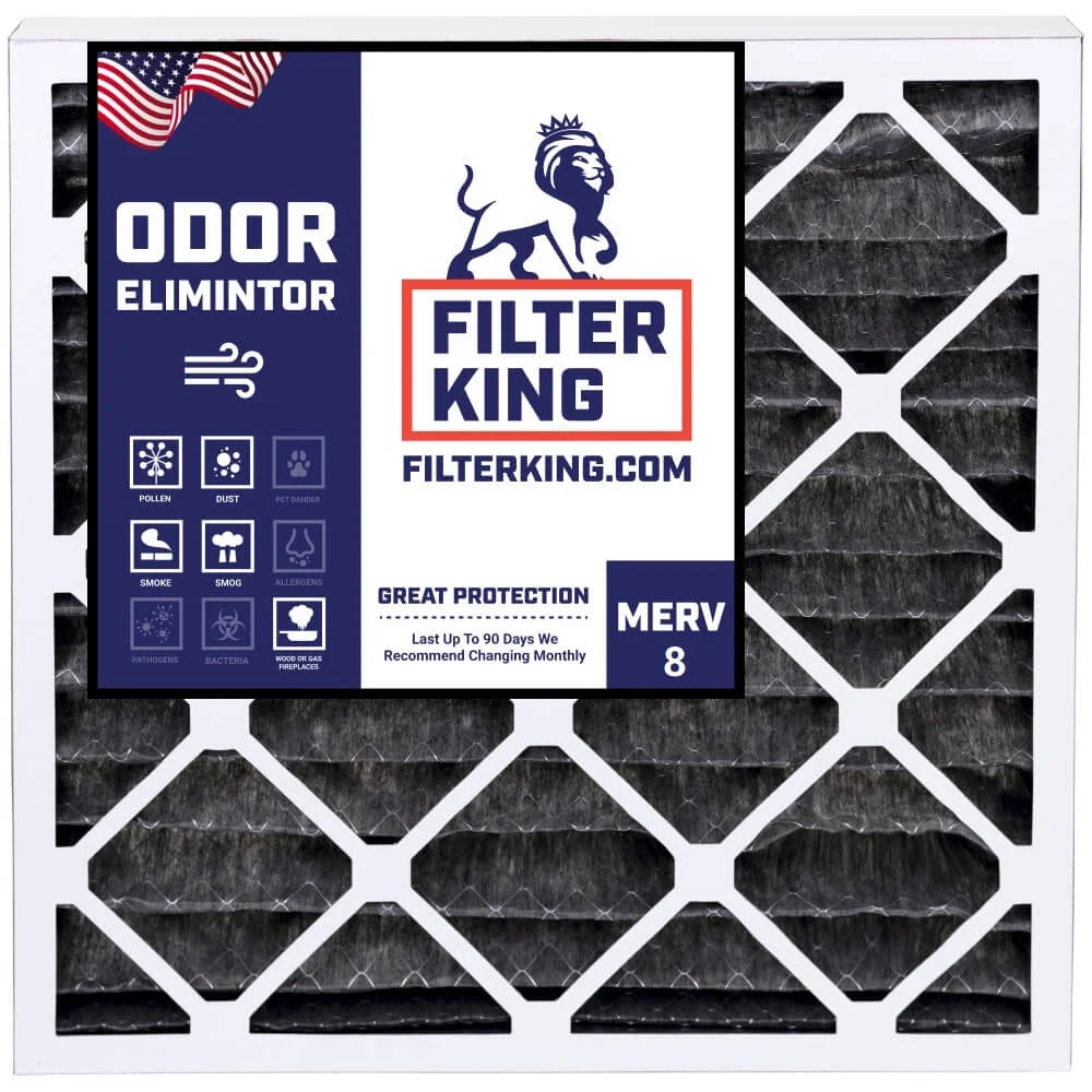 A/C Filter MADE HVAC | 25 | Furnace King | Carbon Pleated Air Size: x 4-PACK Filter 24 IN .75" Actual USA Filters MERV 8 x 24x25x1 |