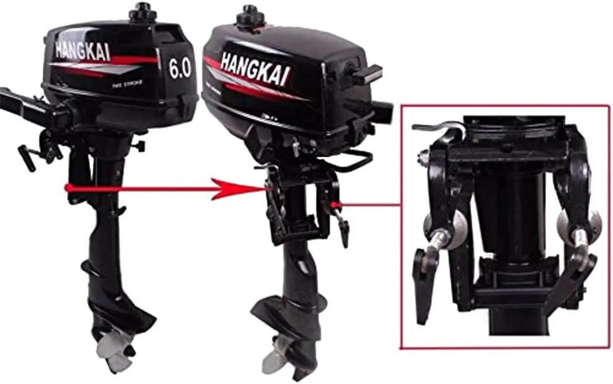 CDI Tiller Fishing 6 Outboard System Marine Water HP Motor MONIPA Shaft Inflatable Boat Engine Cooling 2-Stroke