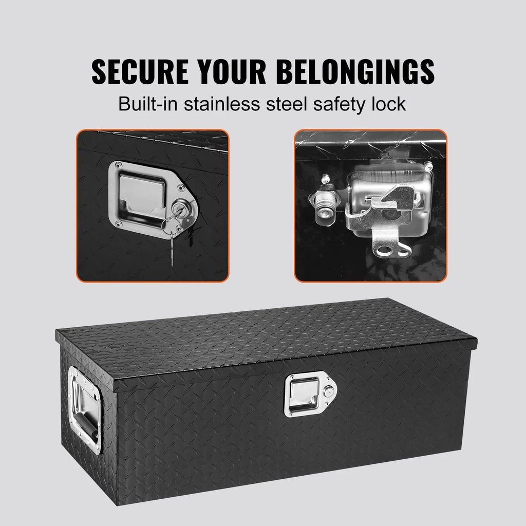 for Bed Tool Box Heavy Pickup Truck SKYSHALO Duty Aluminum 30"x13"x9.6" Bar