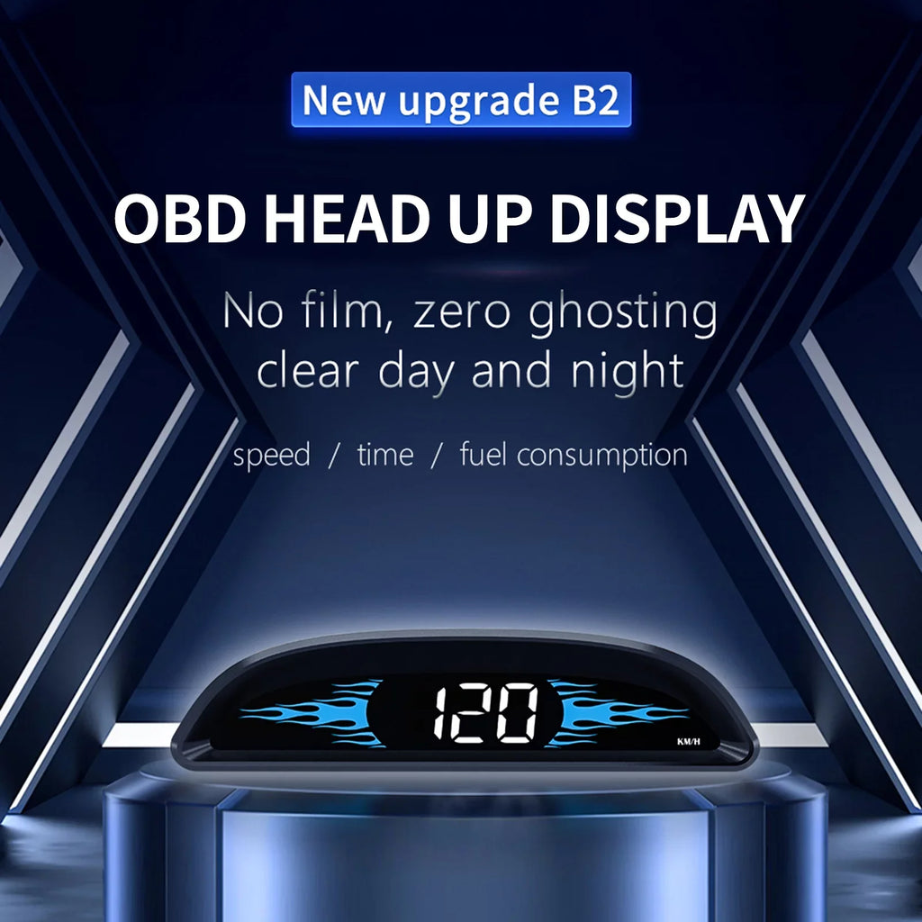 Car Driving Display B2 Multi-Functions Head-up Diagnostic Car OBD Speedometer Speedometer Dcenta New