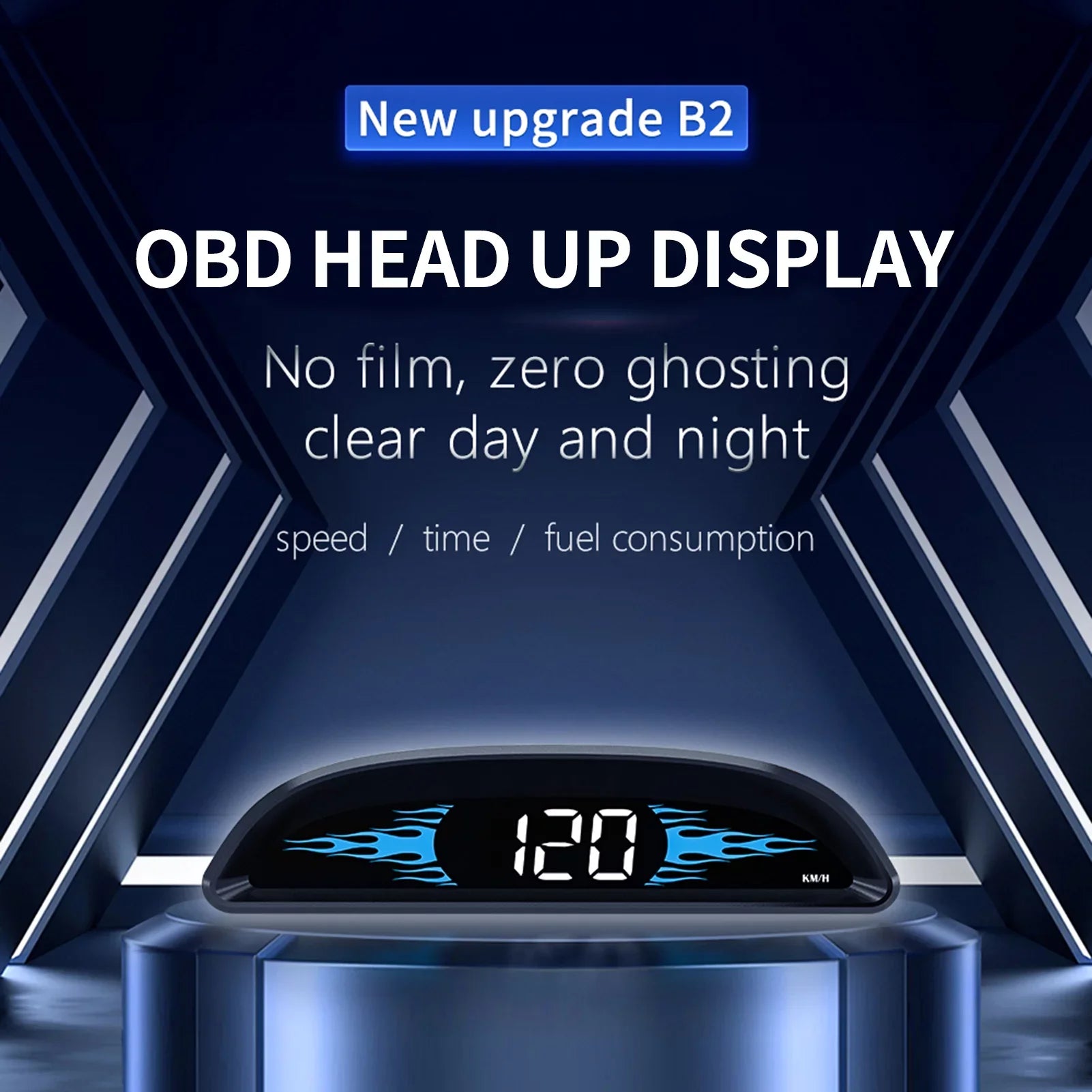 Car Driving Display B2 Multi-Functions Head-up Diagnostic Car OBD Speedometer Speedometer Dcenta New