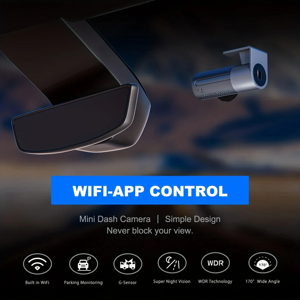 MAX Car Cam APP Camera G-Sensor Support Vision 128G VVCAR Smart Control Dash 2K A1-2K WiFi Built-in Loop Night 1440P Recording