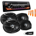 SirusXM 6x9" CD JVC Ready USB, Amazon - w/ AUX, Pairs + Speakers Receiver Alexa, Of Two Bluetooth, Front KD-TD91BTS JVC