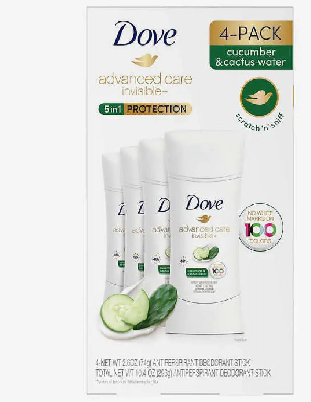 Cactus 10.4 Total 1 & 4 in - 5 2.6 Oz. Pack Cucumber each, Dove of Protection. - Oz. care water - Advanced invisible