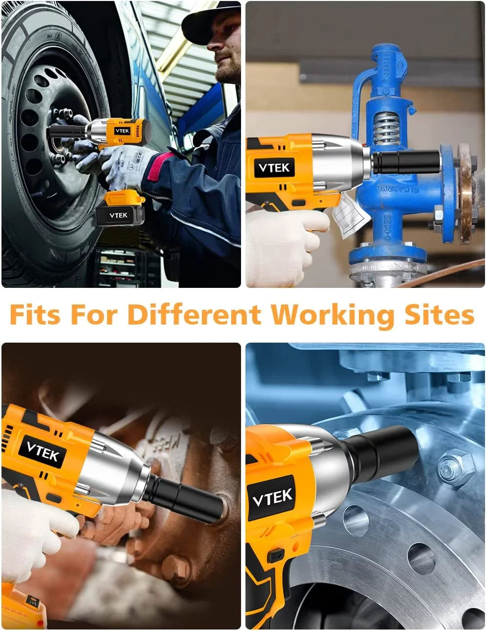515 Torque Impact Wrench Tiers Car Inch Wrench,Max ft-lbs Brushless Impact for 1/2 MORI Gun Impact Cordless 700N.m
