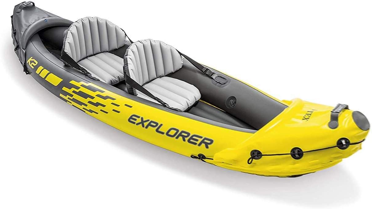 68307EP 400lb Aluminum K2 Pump PVC 2-Person Includes – – Inflatable – Adjustable Oars Kayak – SuperStrong Backrest YUNWEN 86in High-Output Explorer Seats and Capacity Set: with Weight Deluxe