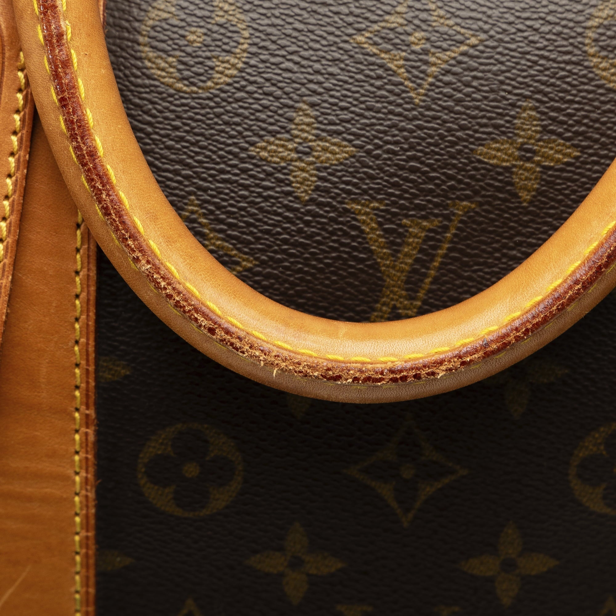 (Fair) Unisex Authenticated Louis Pre-Owned Bag Vuitton Keepall Travel Monogram Canvas Brown 55 WeekenderBag