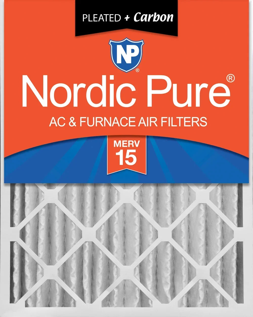 1 Plus Pack Filters Air 15 Pure Pleated (3 20x24x4 Nordic 5/8) Carbon MERV