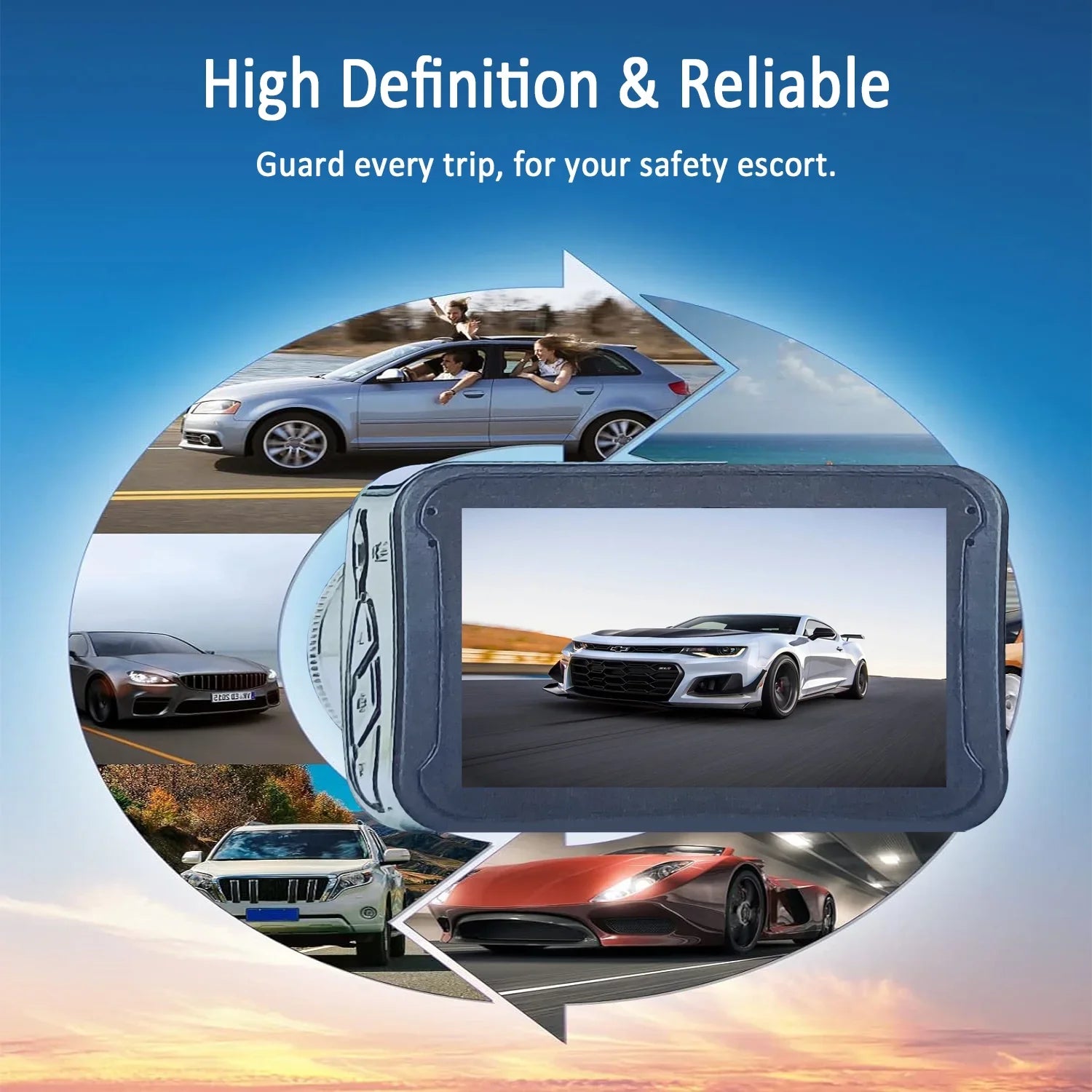 Car Dashcam G-sensor Car Rear Front Car 170° Mini Perfect Drivers Tachograph 1080P - HD Driver's with Cameras birvsw and License Full Band Wide Angle - Loop Monitor Recording for Reliable for Car and