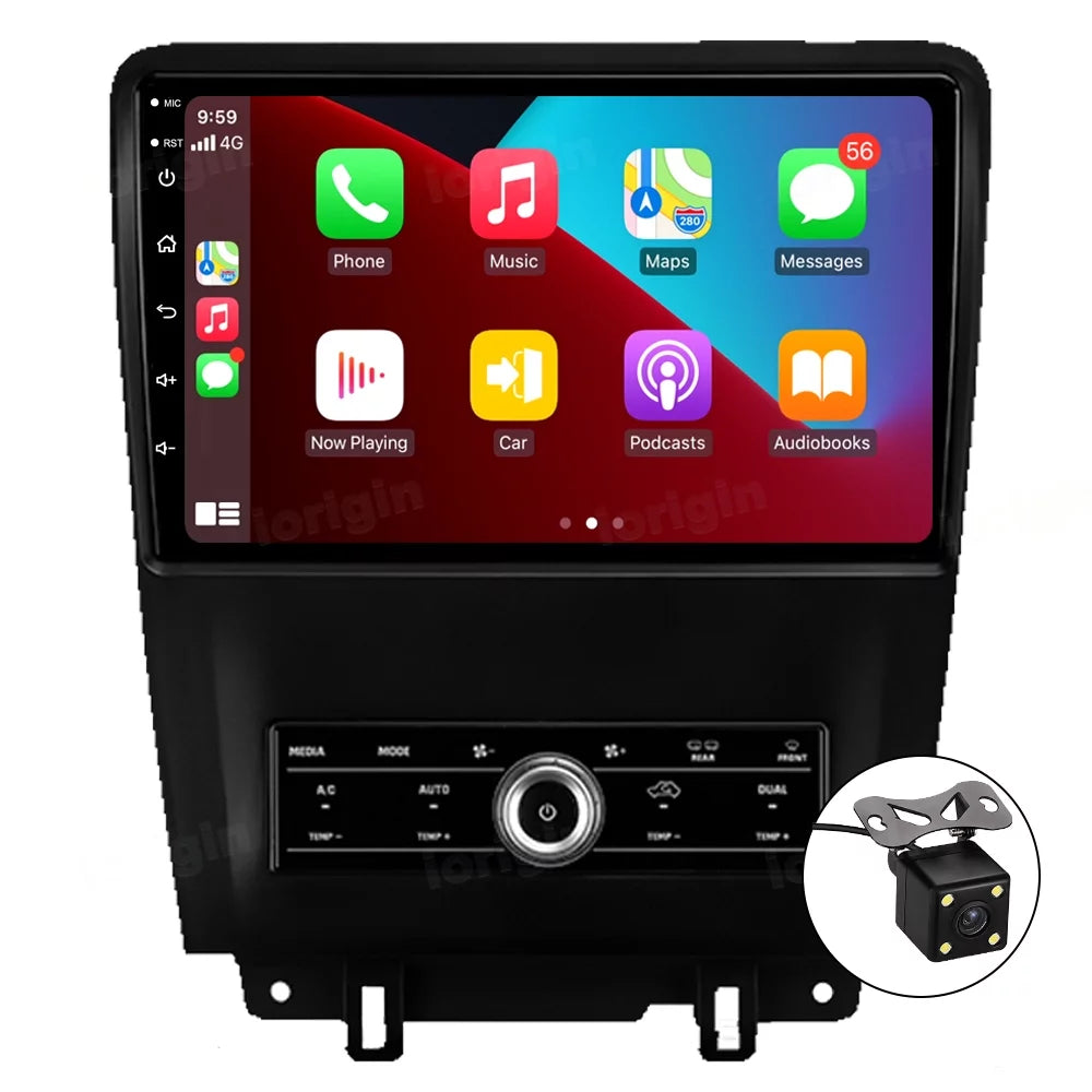 Carplay 2010-2014 Navi Car GPS Radio 2G+32G Ford 10.1" Mustang 11 Stereo For Android