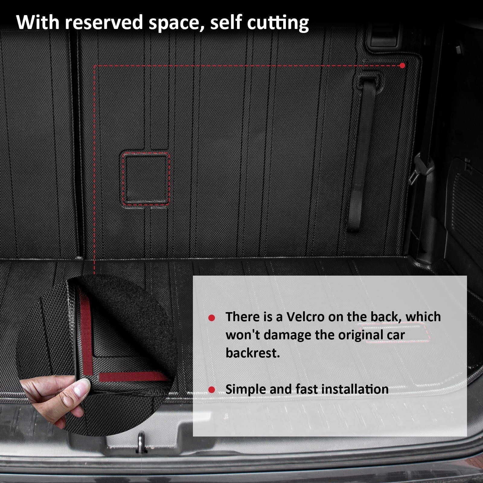 Toyota Trunk Mats Liner Backrest Highlander 2020-2024 Mat Car Cargo Highlander Fit Accessories with