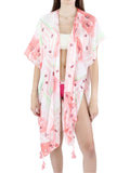 Womens Area Stars Shawl/Wrap Sheer Printed Watermelon