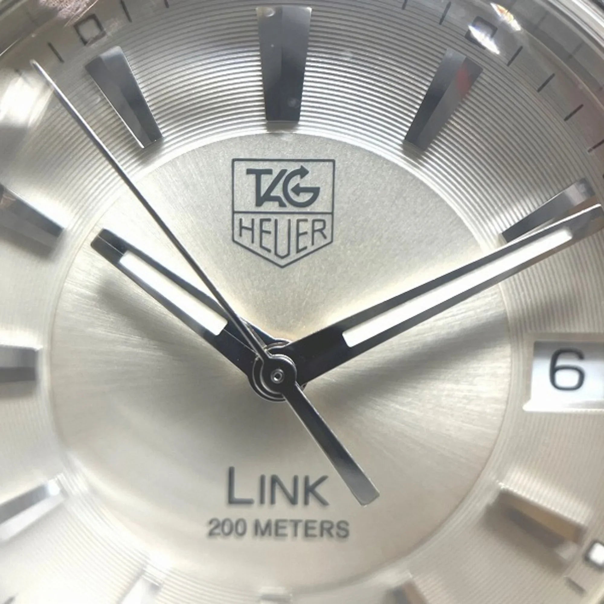 WJ1111 Dial Link Men's Heuer Silver (Good) Pre-Owned Date Tag Watch Quartz