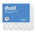 the Filter AIRx Air Dust in 4-Pack USA Pleated 8 HVAC MERV Filter, 18x18x1 Filters AC Made Air Furnace