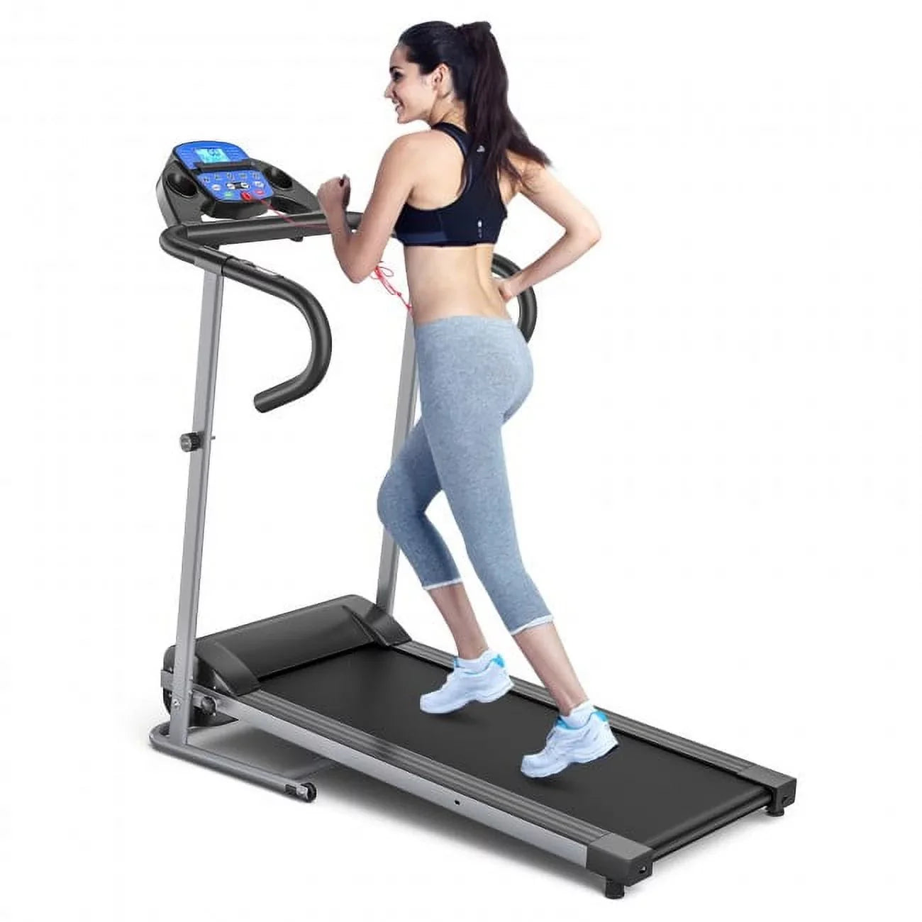 Heart Display with Electric Rate Treadmill LCD and Sensor Foldable