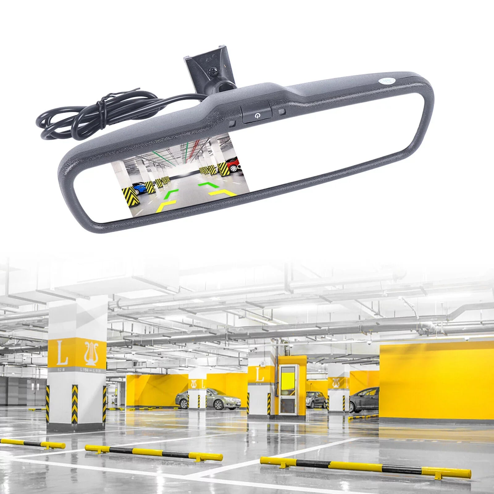 Bracket 4.3'' with Mirror Backup Electronic TFT Monitor Car Camera Parking View Miumaeov LCD For Reverse Rear