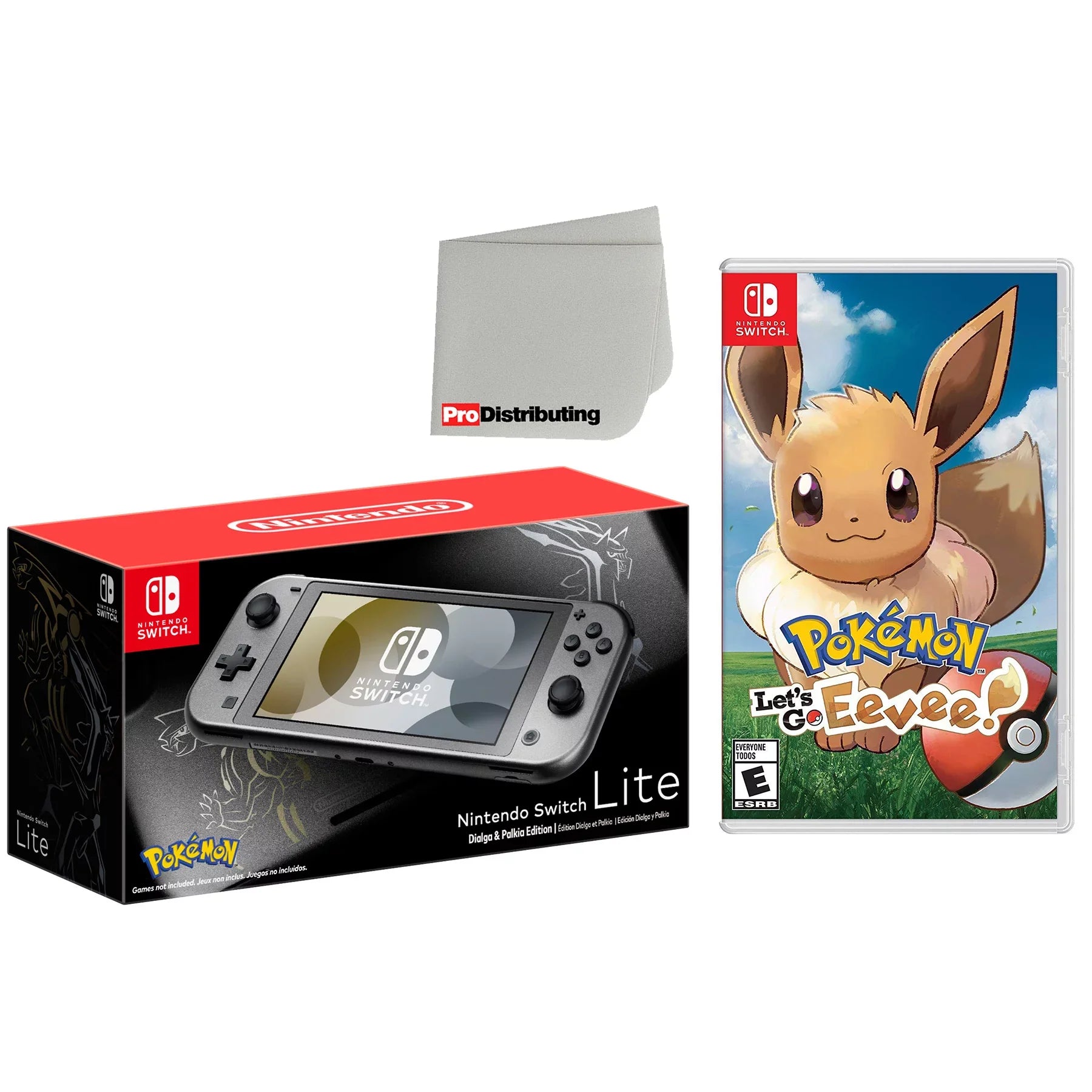 32GB Go, Pokemon Handheld Nintendo with & Eevee! Palkia Edition Dialga Game Video Console Lite Let's Game Pokemon: Bundle Switch