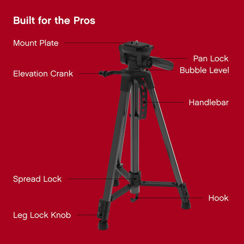 '- Aluminum Carry 57” On Mounting & Bag Tripod Screws Lightweight Pro Phone/Camera Stand W/ Air for