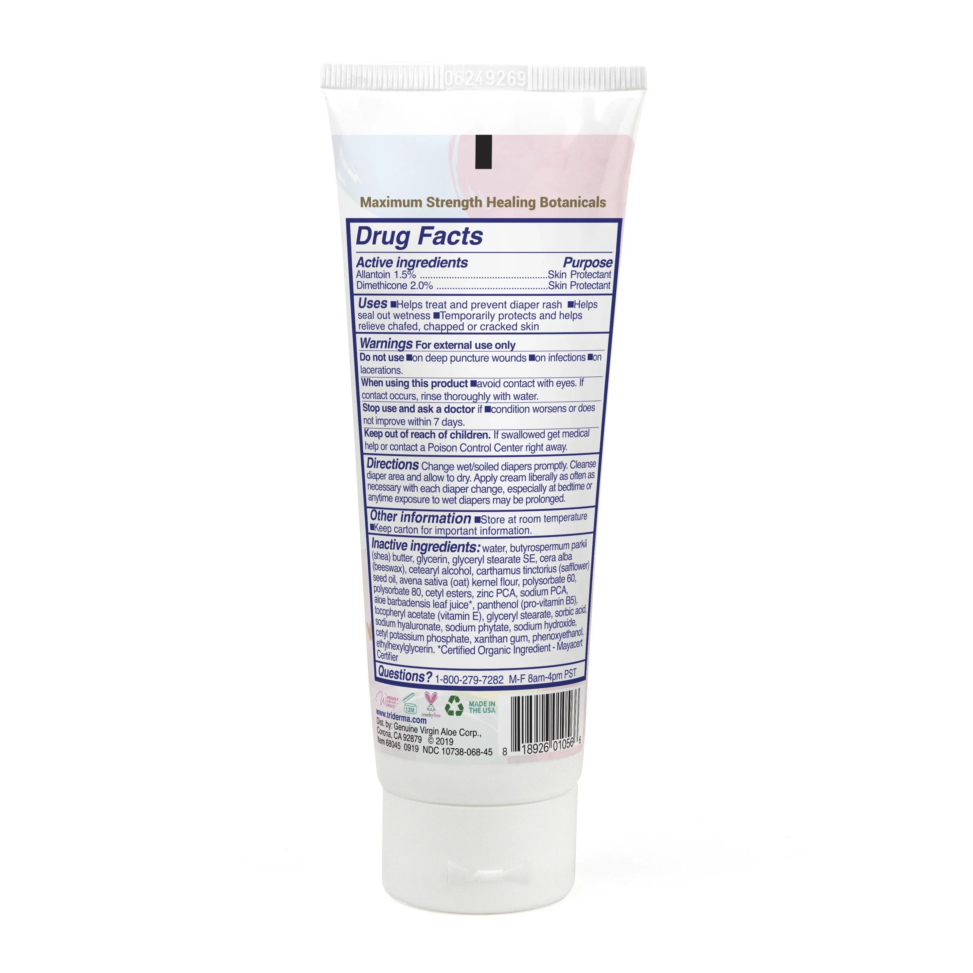 TriDerma Everyday for 4 Stubborn Hard-to-Heal Healing Cream, and Diaper tube, MD 4 Cream oz Diaper Bundle Soothing Rash Diaper Rash, Pack Baby