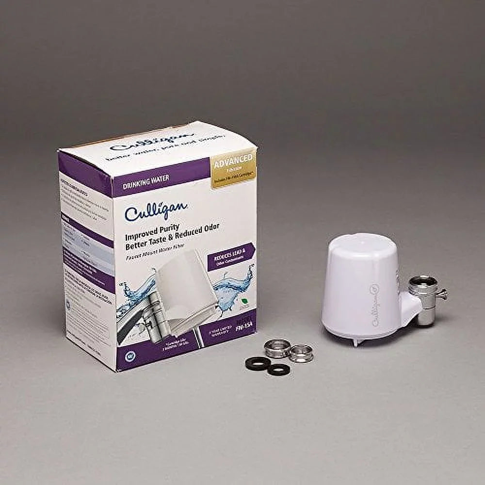 Finish White Water with FM-15A Culligan Faucet Advanced Filtration, Filter Mount