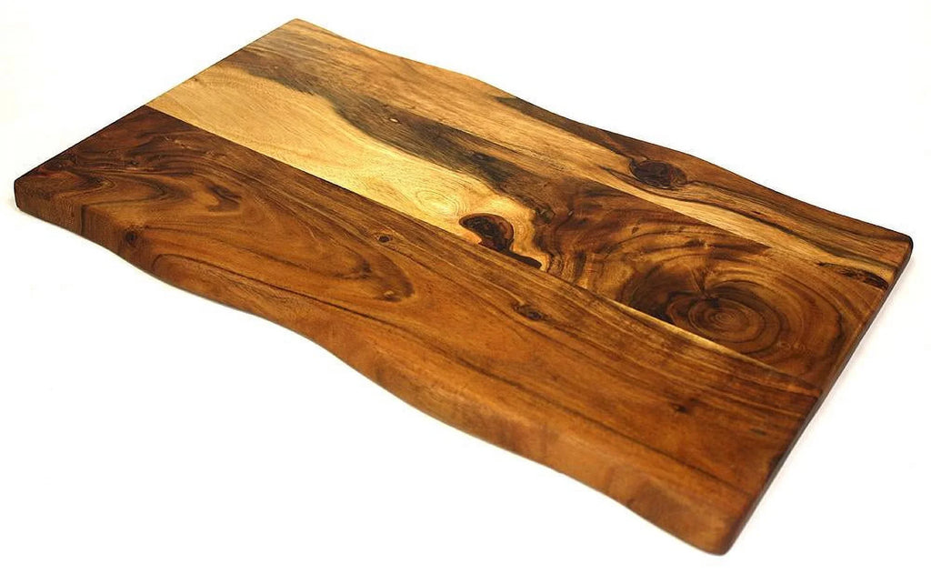 Mountain Solid Hand Per EDGE - (﻿Limit Hard Board Tray LIVE | Order) 5 Wood Board Brown Crafted | Acacia 16" Cahruterie Cutting Woods Serving