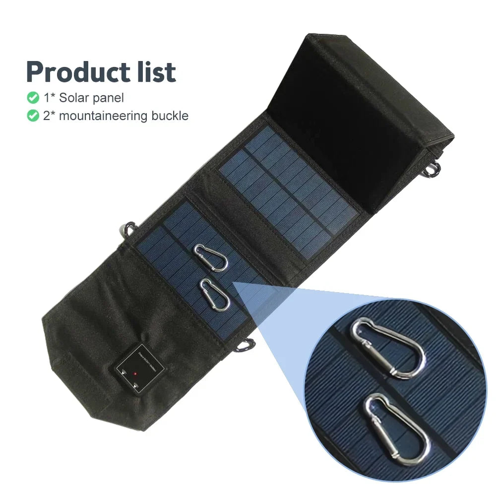 for USB Solar OWSOO , Camping Foldable Panel Recharger Dual 12W Travel