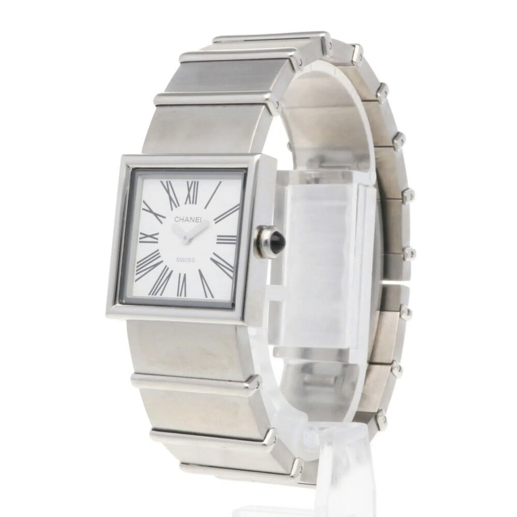 Wakeari CHANEL Pre-Owned Steel Quartz Watch Non-Waterproof (Fair) Stainless Mademoiselle Ladies