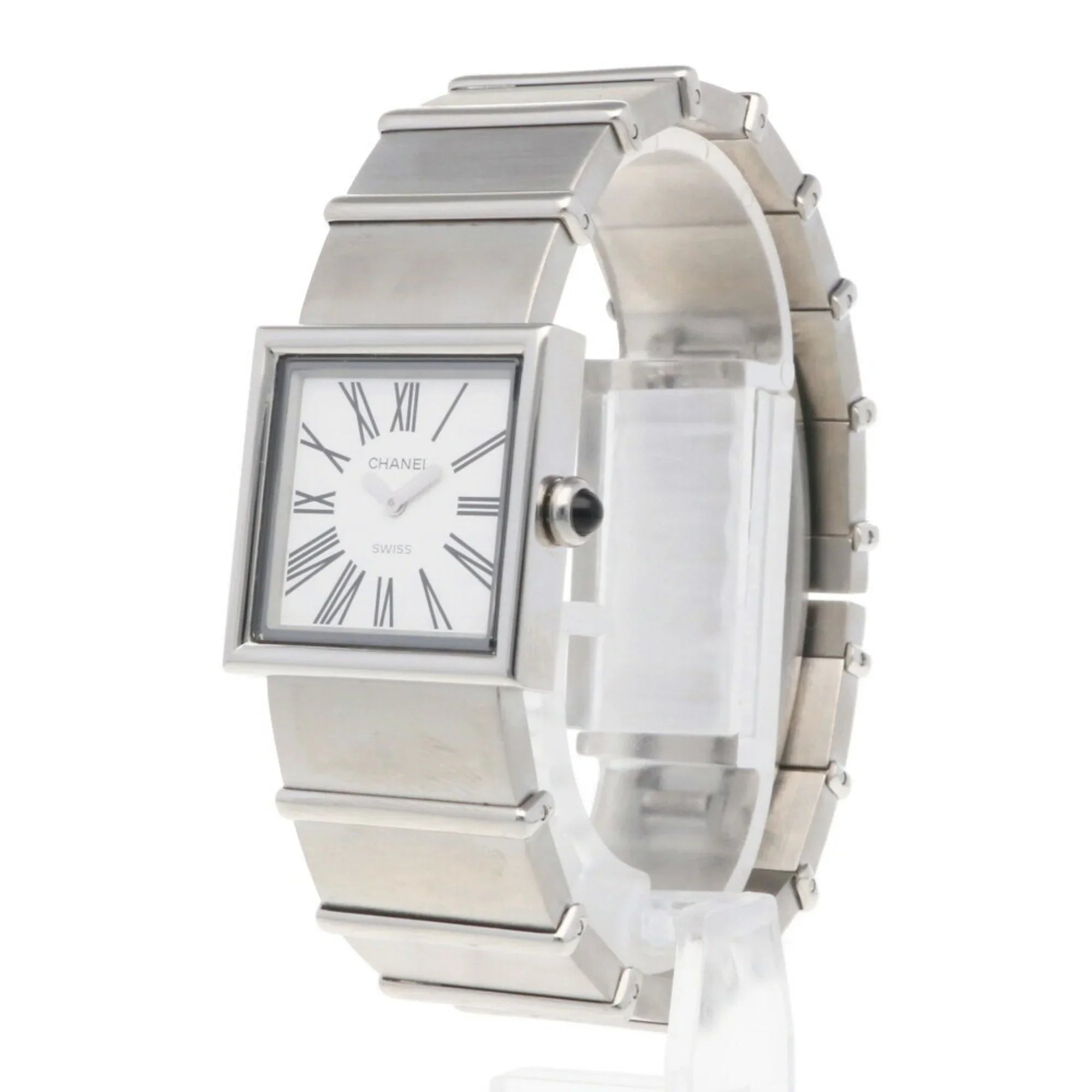 Wakeari CHANEL Pre-Owned Steel Quartz Watch Non-Waterproof (Fair) Stainless Mademoiselle Ladies