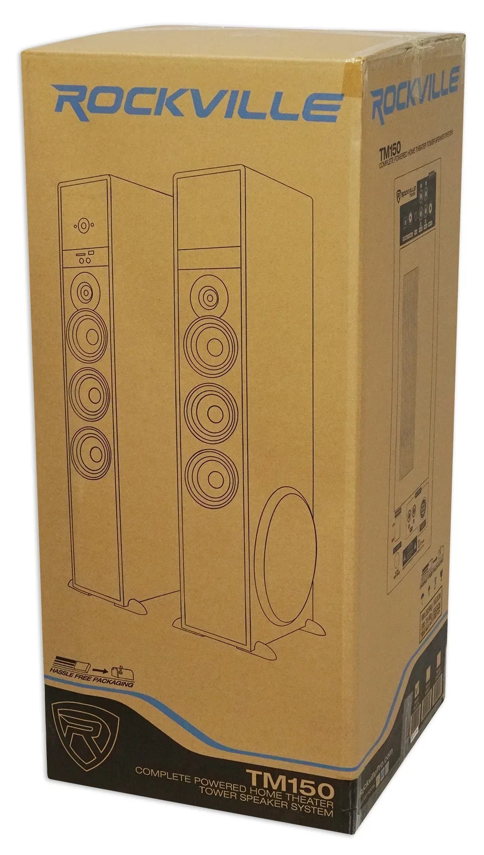 Television TV-Black For Theater System Tower Speaker Sony Smart Home w/Sub