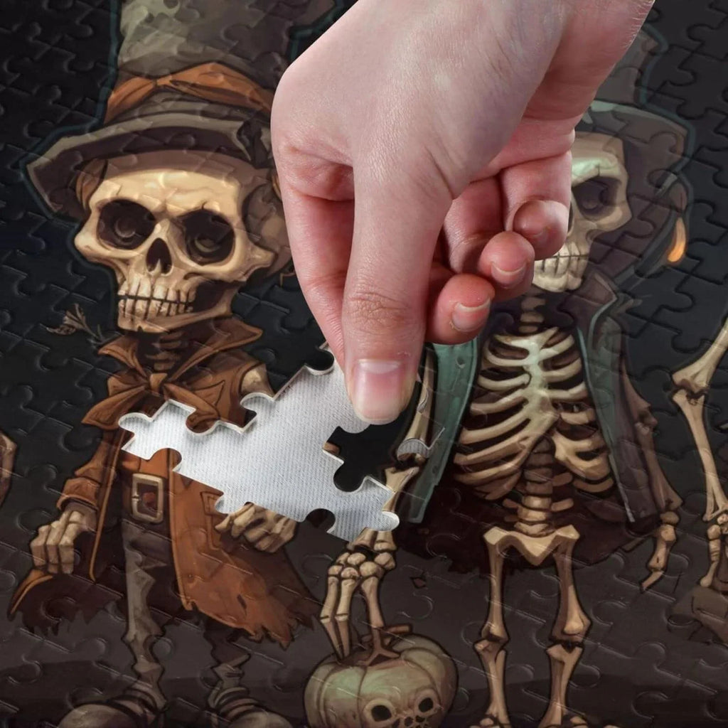Print, for Puzzle Zigsaw Jigsaw Challenging Bag, Wooden Partition PCS 500 Alphabet Dreamtimes with Kids Adults, Storage Skeleton Friends Game Gift Brain Parents Halloween Exercise Family for Puzzle