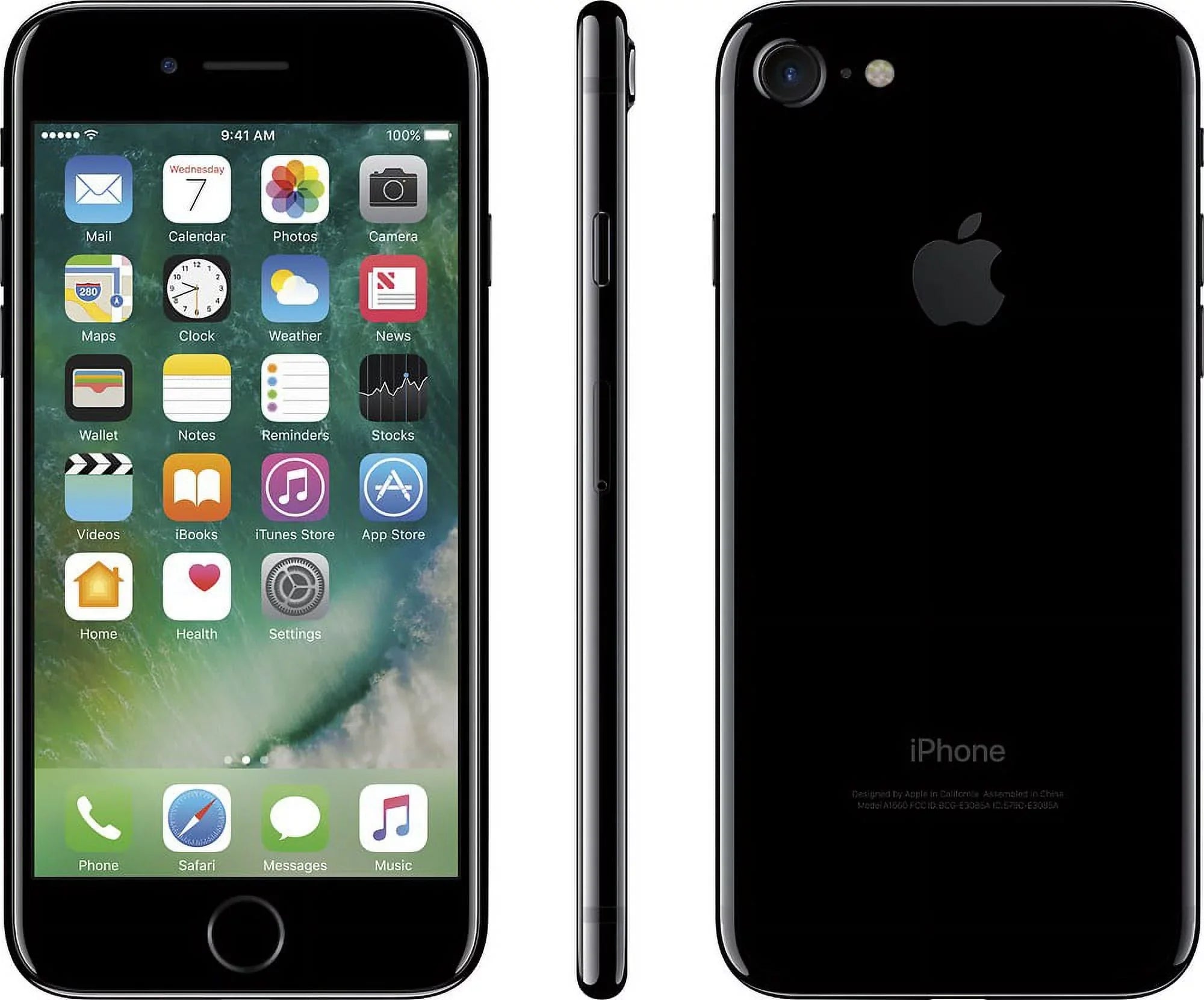 128GB Apple Phone Unlocked (Refurbished) (Jet Black) iPhone 7 GSM Restored