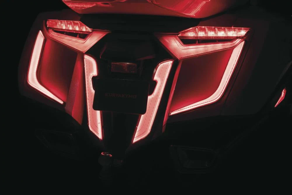 Rear Gold Kuryakyn Cover Honda Wing, 2018-2021 Black for Fender Omni LED