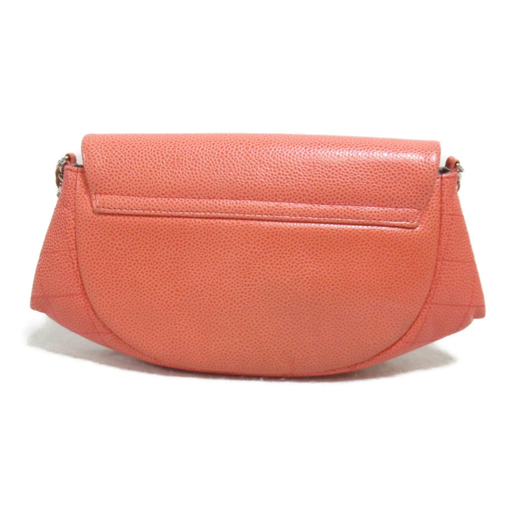CHANEL wallet (Grained Chain Pre-Owned Calf) (Good) Caviar Skin Pink
