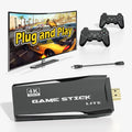 4K Games,9 Preloaded Emulator Support Classic Console Emulators,Plug Game Stick Retro TV,Nostalgia Retro for Wireless Port,2 HDMI 12000+ Video and Play Games Stick - Gamepads(64G)