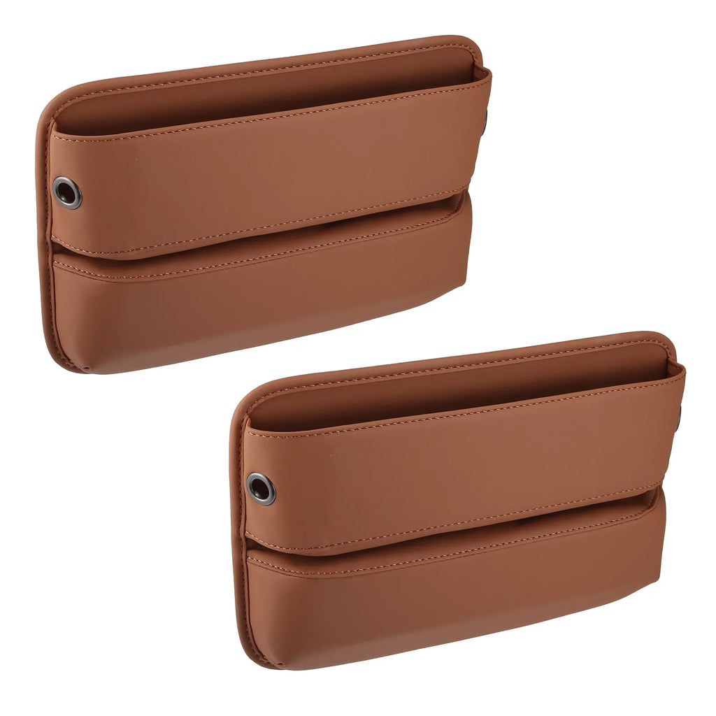 Organizer Pocket Gap Filler Box Seat Car Side Seat Car Console Brown Storage Multi-function 2pcs