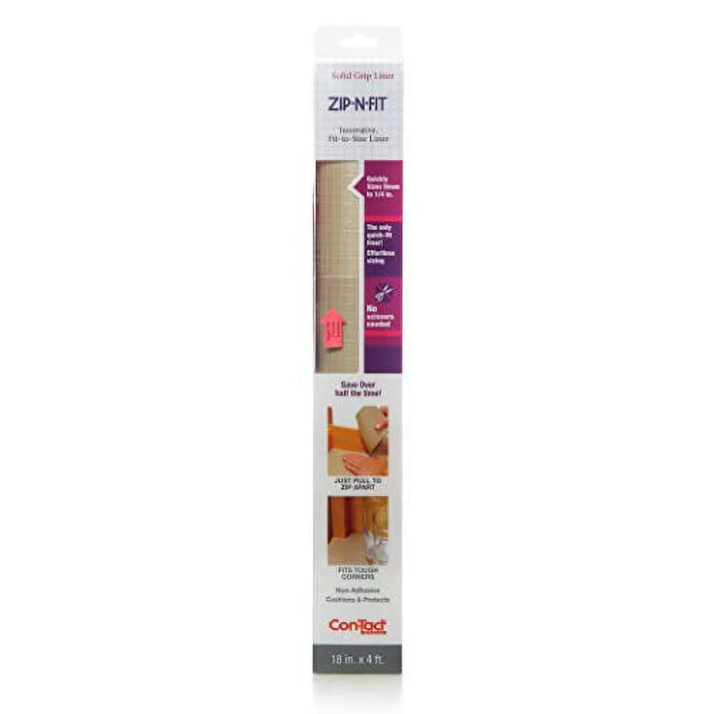 Zip-N-Fit Kittrich Shelf Corp Nonadhesive Liner Con-Tact