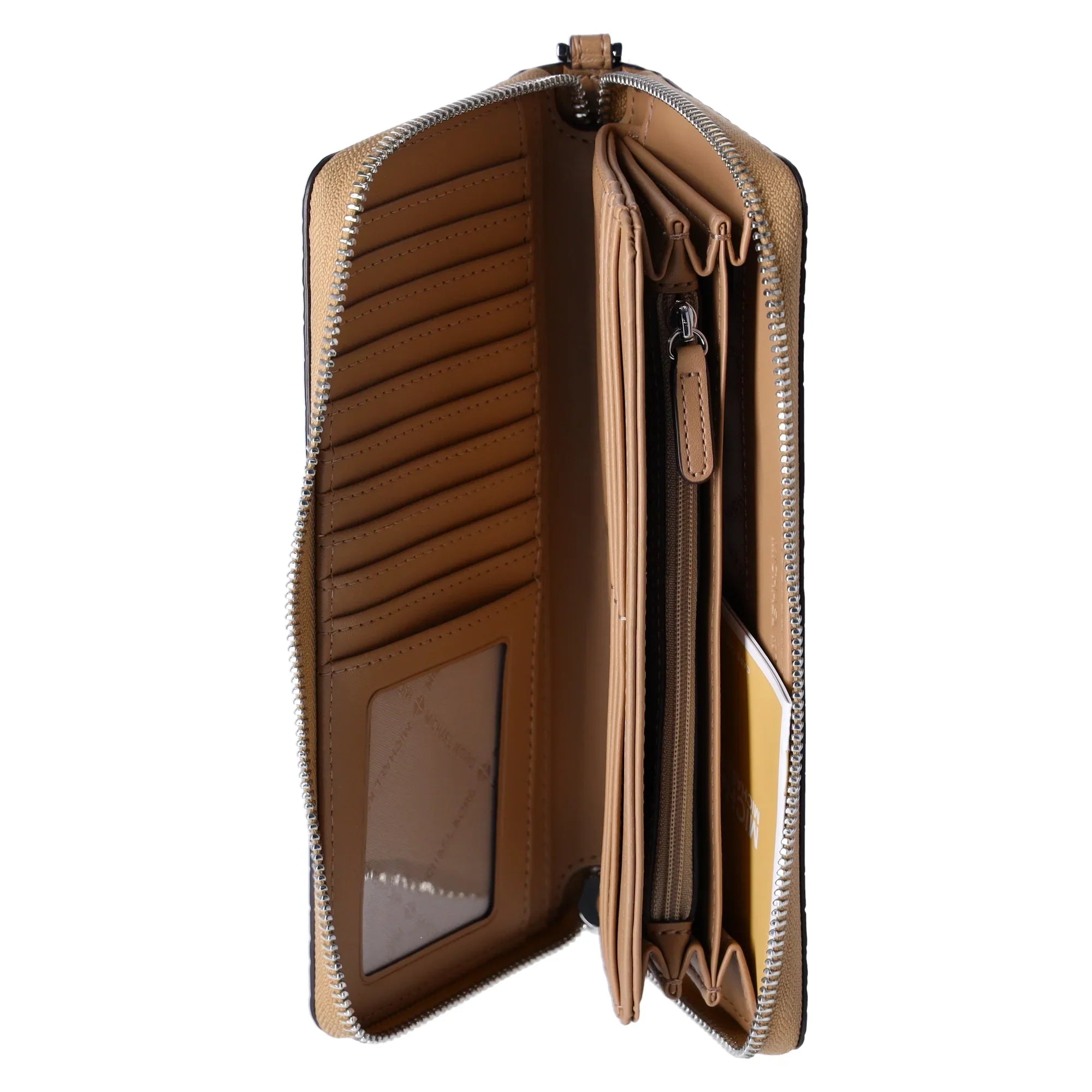 Camel Continental Large Michael Wallet Embossed Jet Kors Croc Travel Set