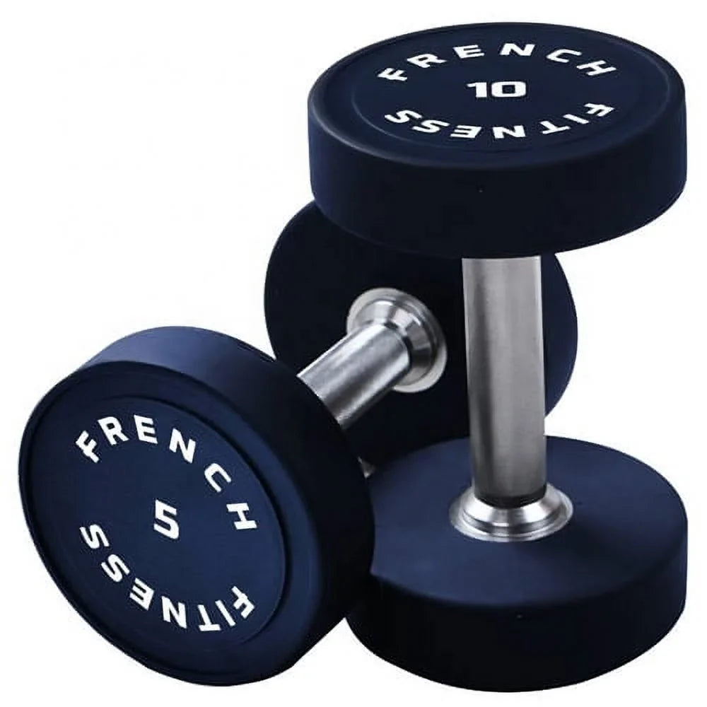 Fitness Style Urethane (New) Dumbbell Round lbs French Set, 5-75 Pro