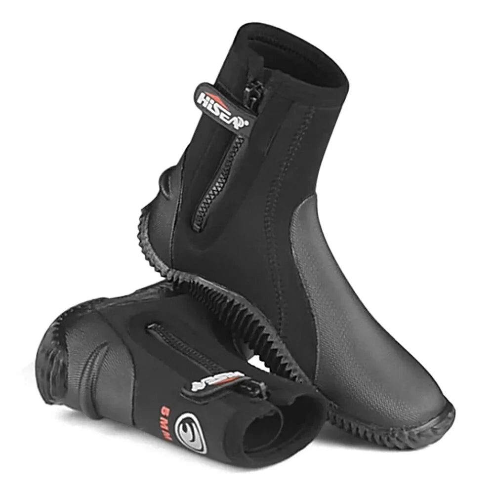 Side Men Neoprene and Diving Boots Boots Women Wetsuit 5mm Zipper with Dive Snorkeling Scuba for